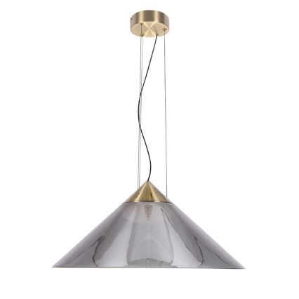 Lustra uz kabeļa PRESTO 1xGX53/10W/230V Ø 50 cm zelta/dūmakaini pelēka