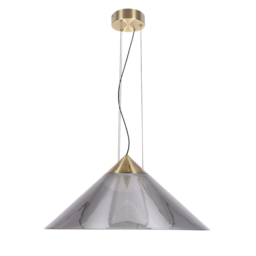 Lustra uz kabeļa PRESTO 1xGX53/10W/230V Ø 50 cm zelta/dūmakaini pelēka
