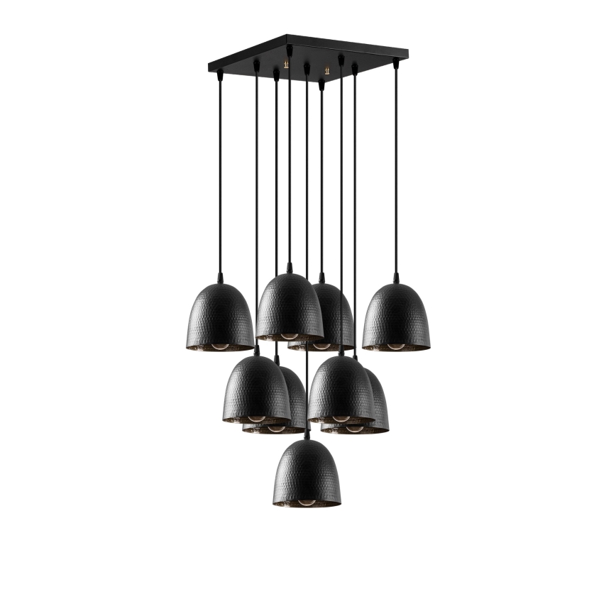 Lustra uz kabeļa TATTOO 9xE27/40W/230V melna