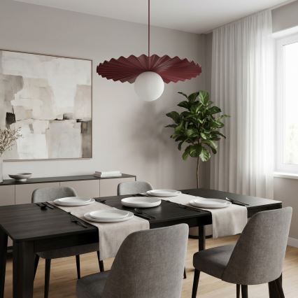 Lustra uz kabeļa UMBRA 1xG9/8W/230V sarkana