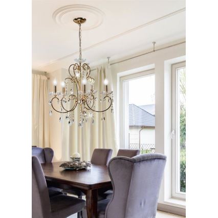 Lustra uz ķēdes AURORA 5xE14/40W/230V