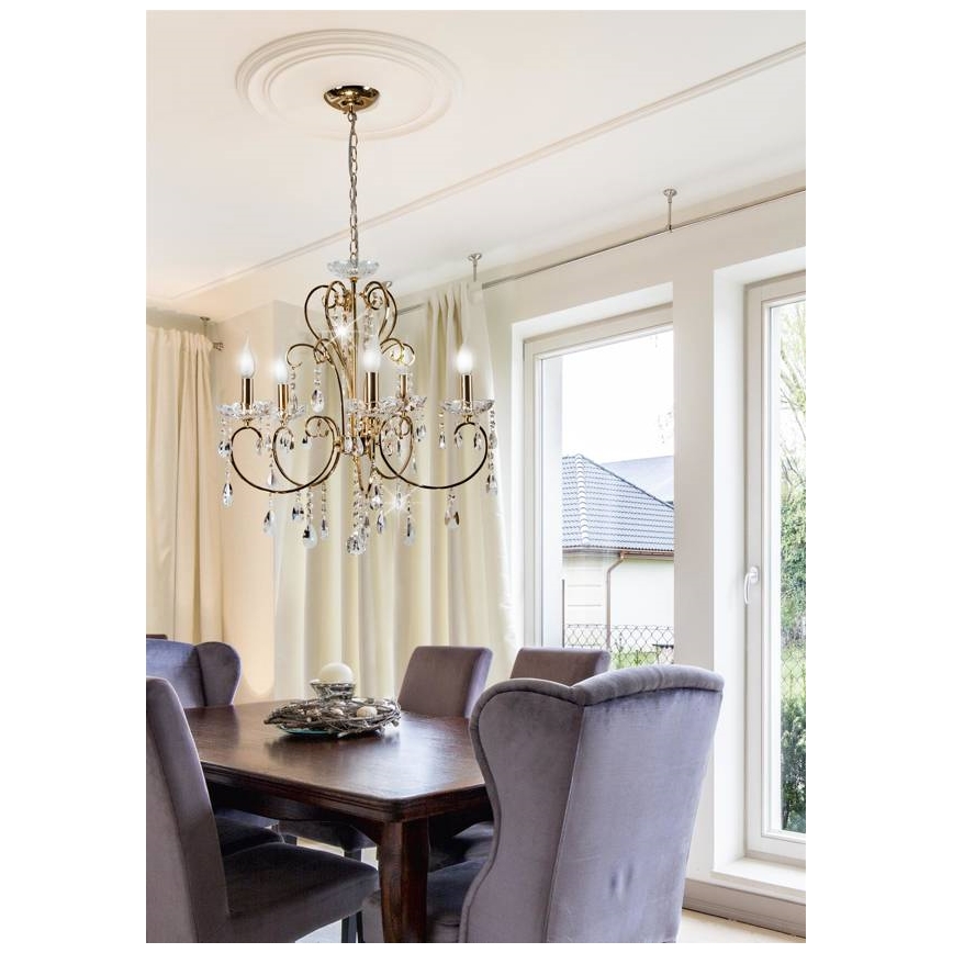 Lustra uz ķēdes AURORA 5xE14/40W/230V