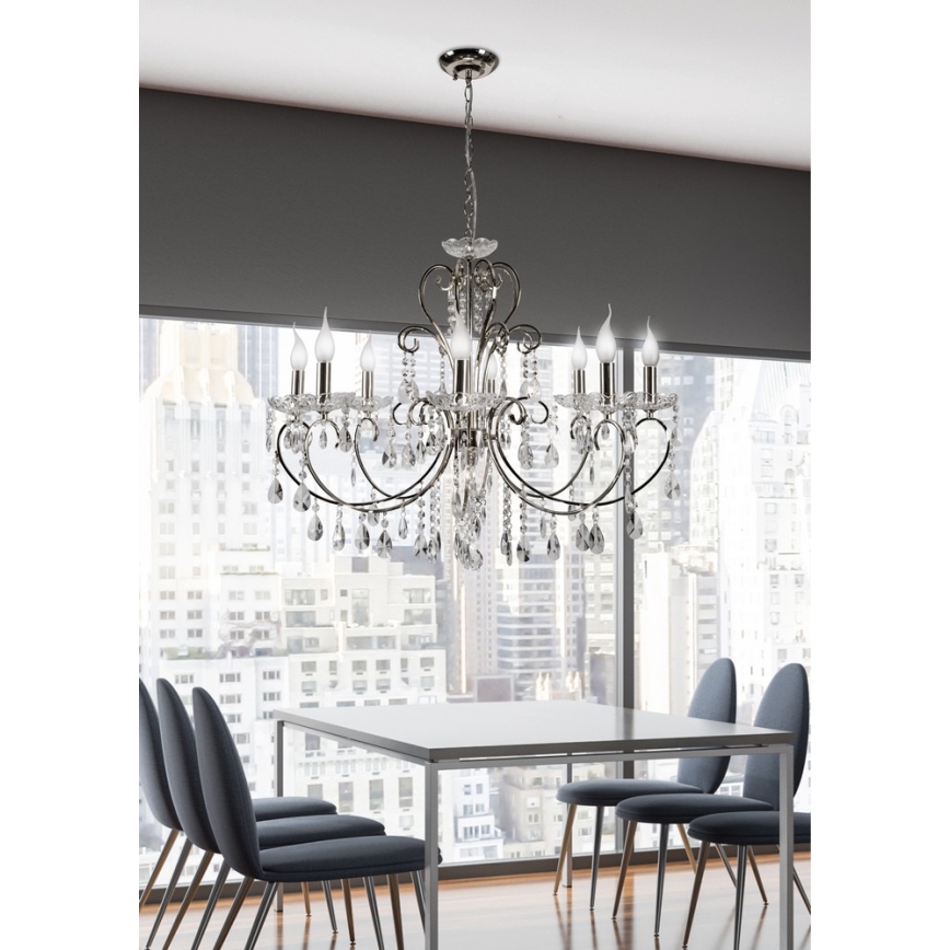 Lustra uz ķēdes AURORA 8xE14/40W/230V