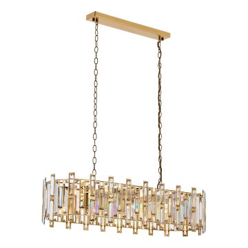 Lustra uz ķēdes CRYSTALLINE 13xE14/40W/230V zelta