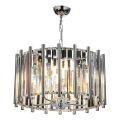 Lustra uz ķēdes CRYSTALLINE 6xE14/40W/230V spīdīga hroma apdare