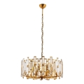 Lustra uz ķēdes CRYSTALLINE 6xE14/40W/230V vara krāsā