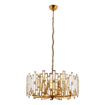 Lustra uz ķēdes CRYSTALLINE 6xE14/40W/230V vara krāsā