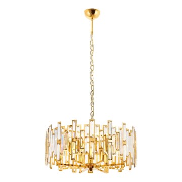 Lustra uz ķēdes CRYSTALLINE 6xE14/40W/230V zelta