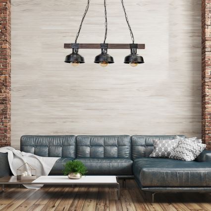 Lustra uz ķēdes FARO 3xE27/60W/230V