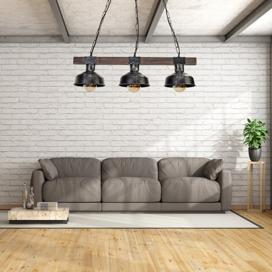 Lustra uz ķēdes FARO 3xE27/60W/230V