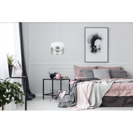 Lustra uz ķēdes MILO 1xE27/60W/230V sudraba