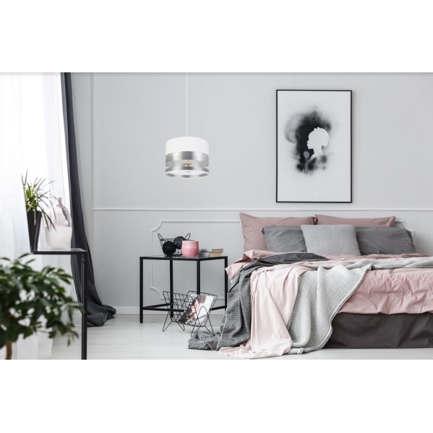 Lustra uz ķēdes MILO 1xE27/60W/230V sudraba