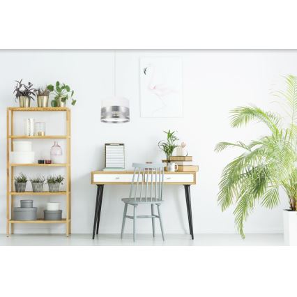 Lustra uz ķēdes MILO 1xE27/60W/230V sudraba
