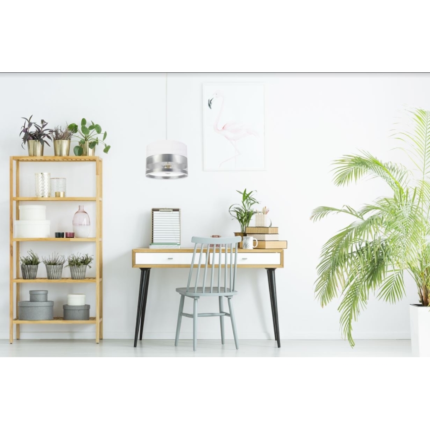 Lustra uz ķēdes MILO 1xE27/60W/230V sudraba