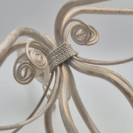 Lustra uz ķēdes RETRO II 5xE27/60W/230V balta patina