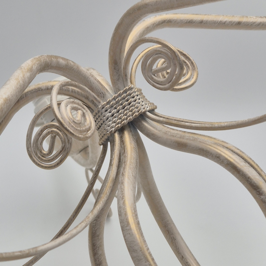 Lustra uz ķēdes RETRO II 5xE27/60W/230V balta patina