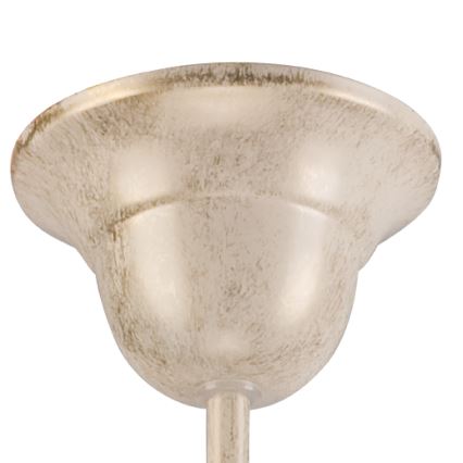 Lustra uz ķēdes RETRO II 5xE27/60W/230V balta patina