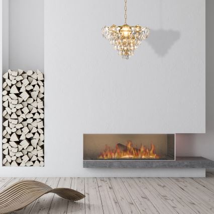Lustra uz ķēdes SELENA 6xE14/40W/230V zelta