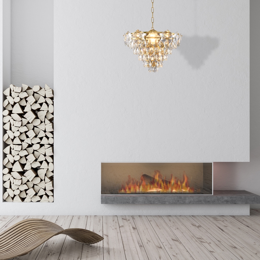 Lustra uz ķēdes SELENA 6xE14/40W/230V zelta