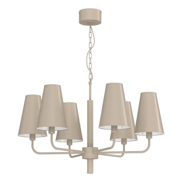 Lustra uz ķēdes TORTOLA 6xE14/15W/230V bēša