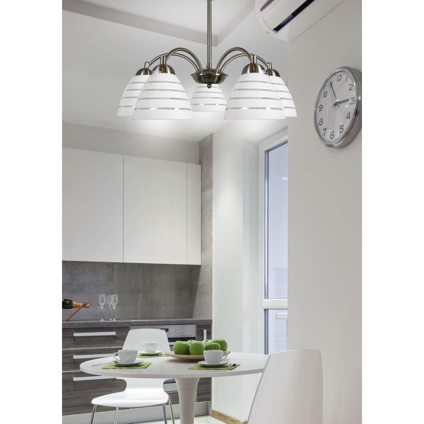 Lustra uz ķēdes ULI 5xE27/60W/230V