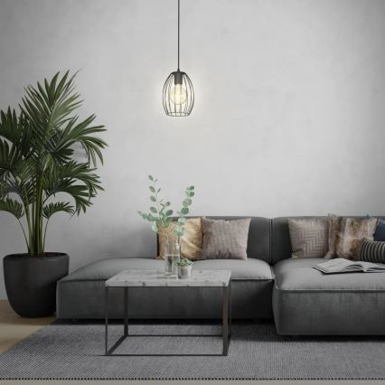 Lustra uz stieņa 1xE27/60W/230V melna