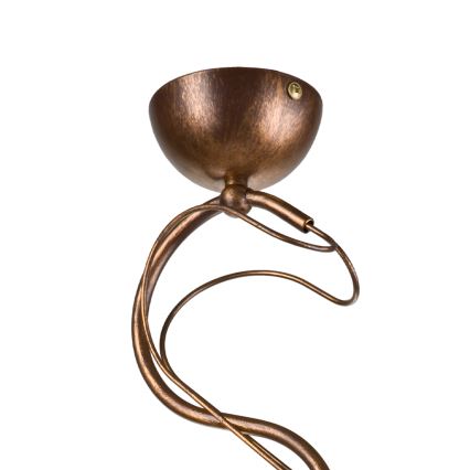 Lustra uz stieņa COBRA 1xE27/60W/230V Ø 46 cm bronza/patina