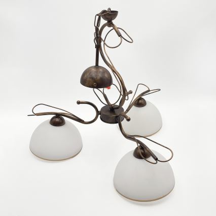 Lustra uz stieņa COBRA 3xE27/60W/230V bronza/patina