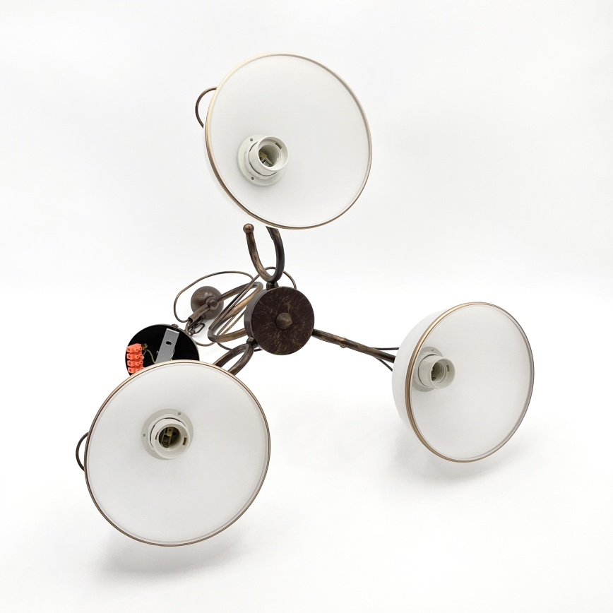 Lustra uz stieņa COBRA 3xE27/60W/230V bronza/patina