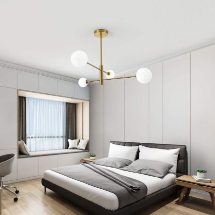 Lustra uz stieņa DORADO 4xG9/40W/230V zelta
