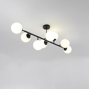 Lustra uz stieņa DORADO 8xE14/40W/230V melna