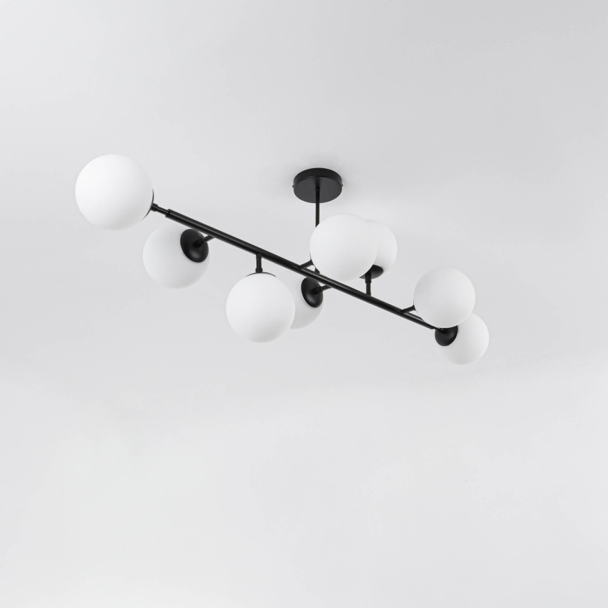Lustra uz stieņa DORADO 8xE14/40W/230V melna