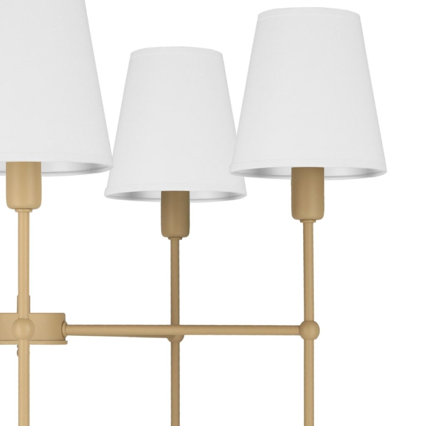 Lustra uz stieņa MADELA 5xE14/40W/230V balta/bēša