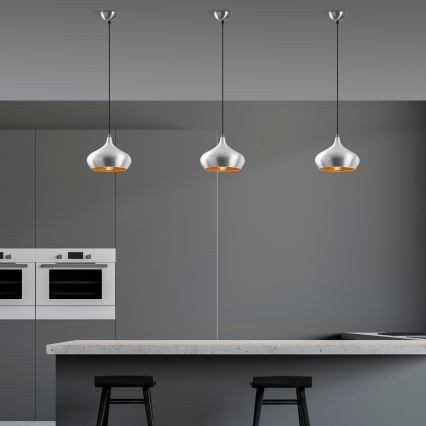Lustra uz stieples DODO 1xE27/40W/230V matēts hroms