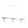 Lustra uz stieples FLAT 3xE27/15W/230V balta