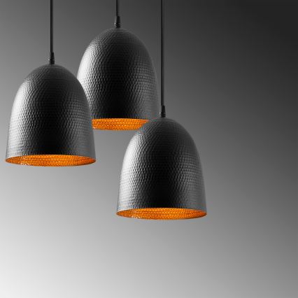 Lustra uz stieples TATTOO 3xE27/40W/230V melna