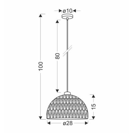 Lustra uz troses BALLI 1xE27/40W/230V bēša