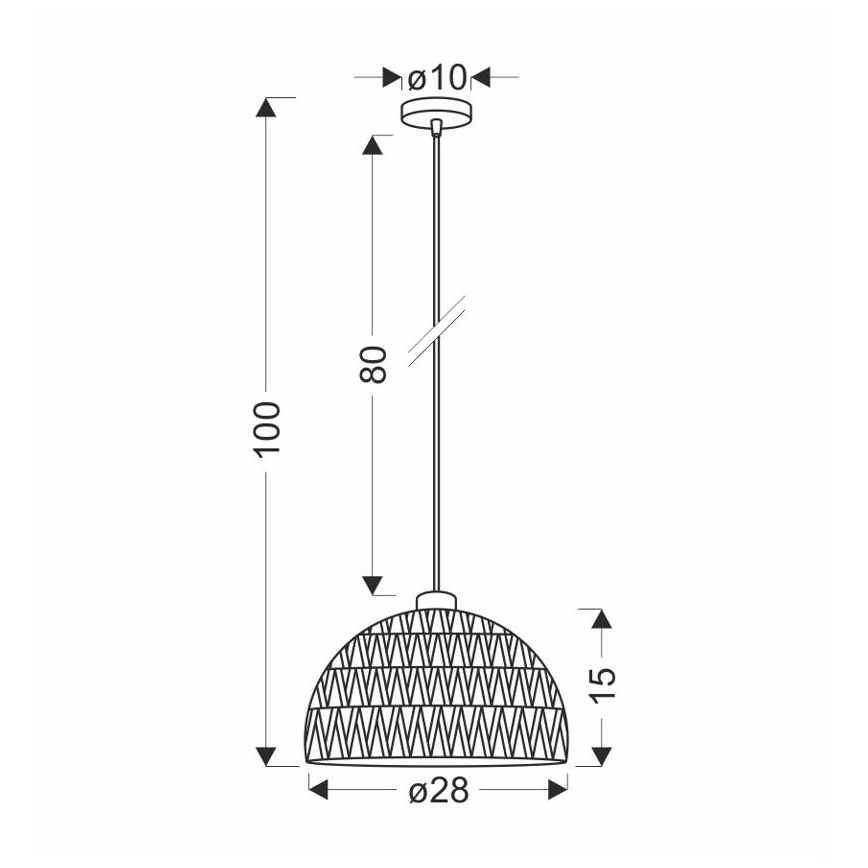 Lustra uz troses BALLI 1xE27/40W/230V bēša