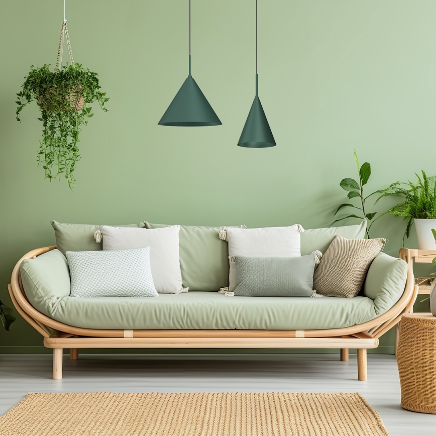 Lustra uz troses CAPITAL 1xGX53/15W/230V Ø 32 cm zaļa