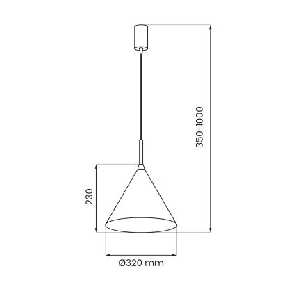 Lustra uz troses CAPITAL 1xGX53/15W/230V Ø 32 cm zaļa