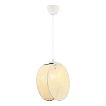 Lustra uz troses DRUM 1xE27/60W/230V krēmkrāsaina