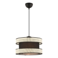Lustra uz troses HALO 1xE27/60W/230V melna/krēmkrāsaina