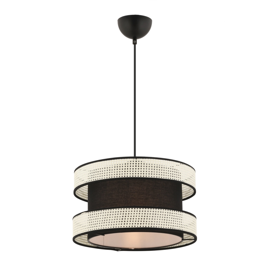 Lustra uz troses HALO 1xE27/60W/230V melna/krēmkrāsaina