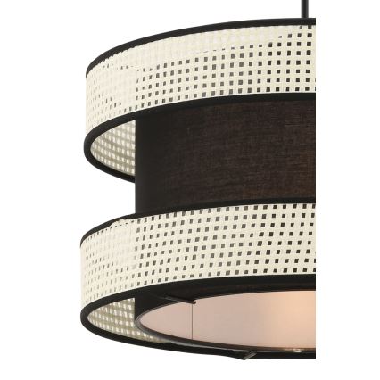 Lustra uz troses HALO 1xE27/60W/230V melna/krēmkrāsaina