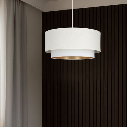 Lustra uz troses NATIA 1xE27/60W/230V Ø 45 cm balta