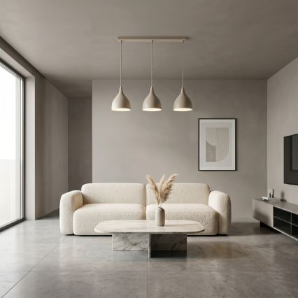 Lustra uz troses NOAK CLASSIC 3xE27/15W/230V bēša
