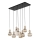 Lustra uz troses SOPHIA 8xE14/10W/230V melna/dūmainā bēša