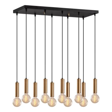 Lustra uz troses TEMPO 10xE27/40W/230V zelta