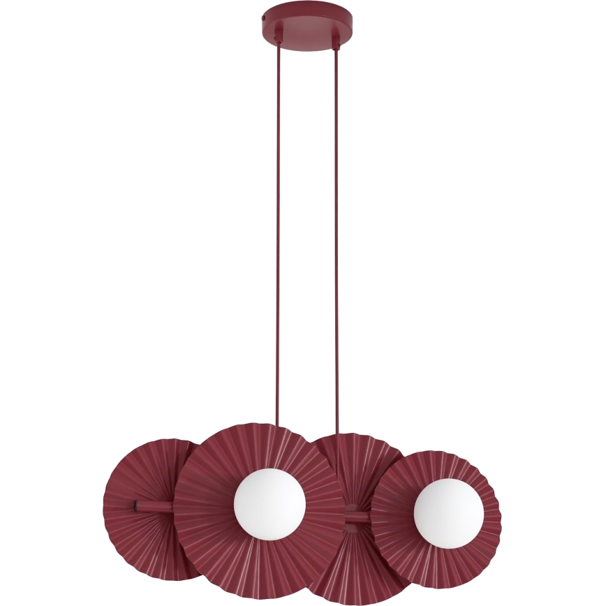 Lustra uz troses UMBRA 4xG9/8W/230V sarkana