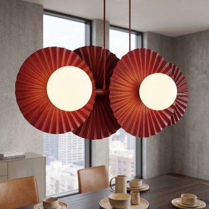 Lustra uz troses UMBRA 4xG9/8W/230V sarkana